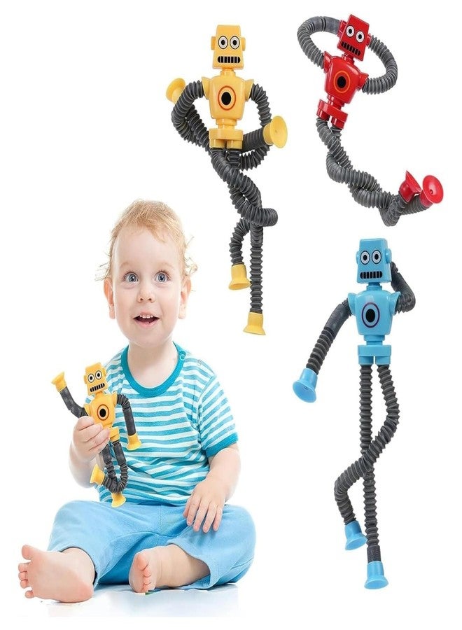 Kidology LED Telescopic Suction Cup Robotics Toy, Pop Tubes Fidget Toys, Shape Changing Telescopic Sensory Tubes Fidget Tubes Sensory Toys Suction Toy Random Color - Image 1